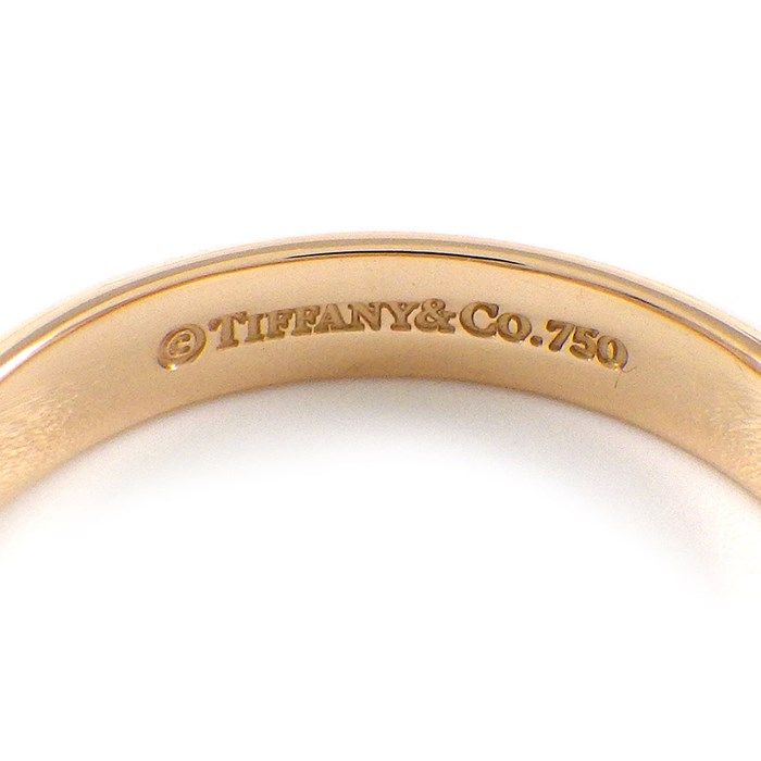 Tiffany & Co. Heart Lock Ring in K18 Pink Gold - Size 7.5