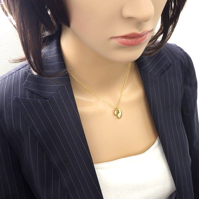 Tiffany & Co. Double Tear Drop Necklace in K18 Yellow Gold