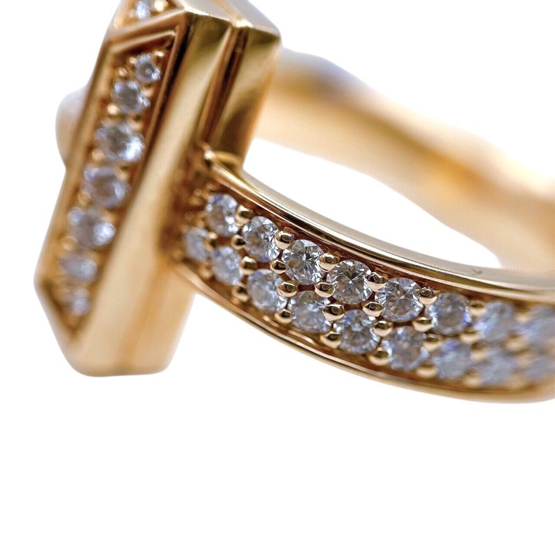 Tiffany & Co. T One Wide Ring in K18 Pink Gold - Exquisite Elegance