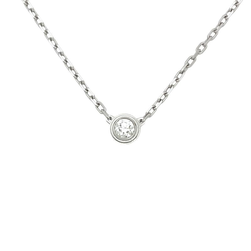 Cartier Amour Necklace in K18 White Gold with Diamonds
