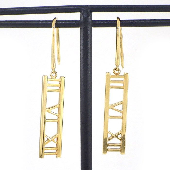 Tiffany & Co. Atlas Bar Hook Earrings in 18K Yellow Gold