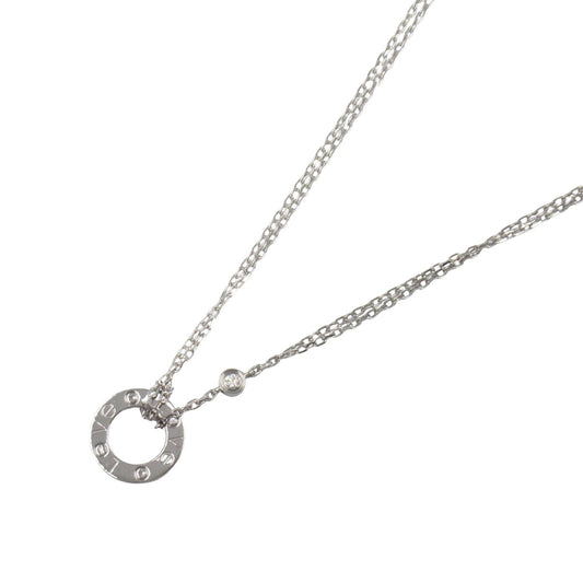 CARTIER Love Circle Diamond Necklace in 18K White Gold