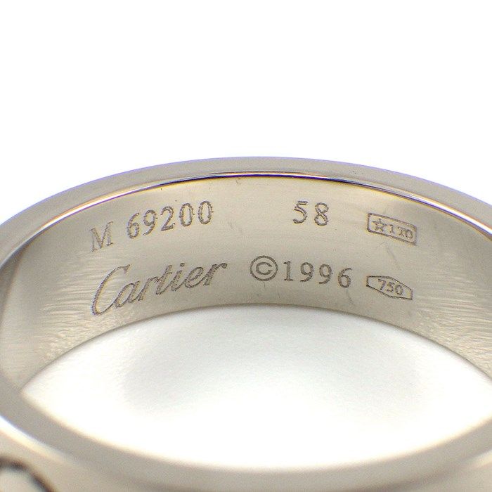 Cartier Love Ring Classic Model MM in K18 White Gold - Size 17