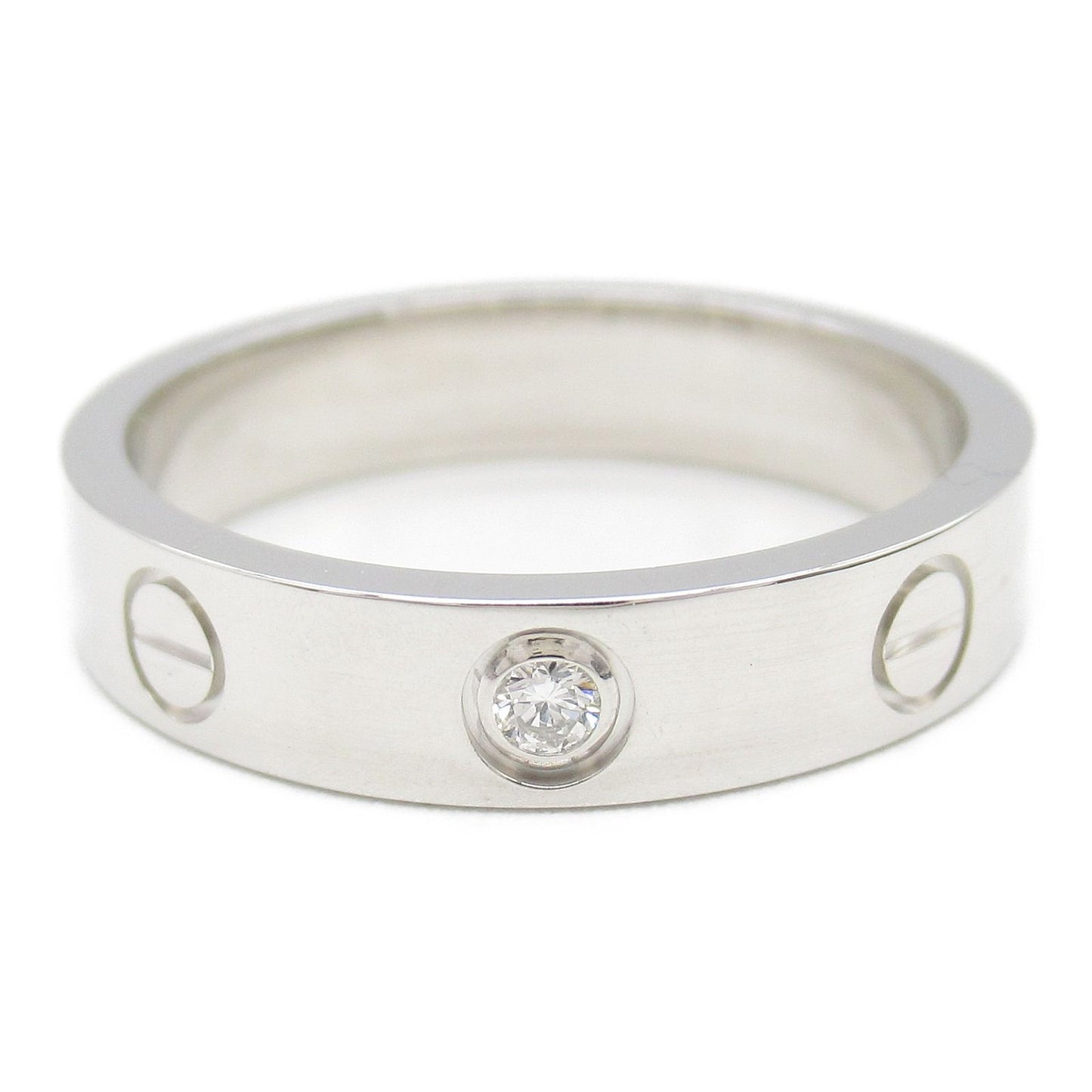 CARTIER Mini Love Ring in 18K White Gold with Diamonds