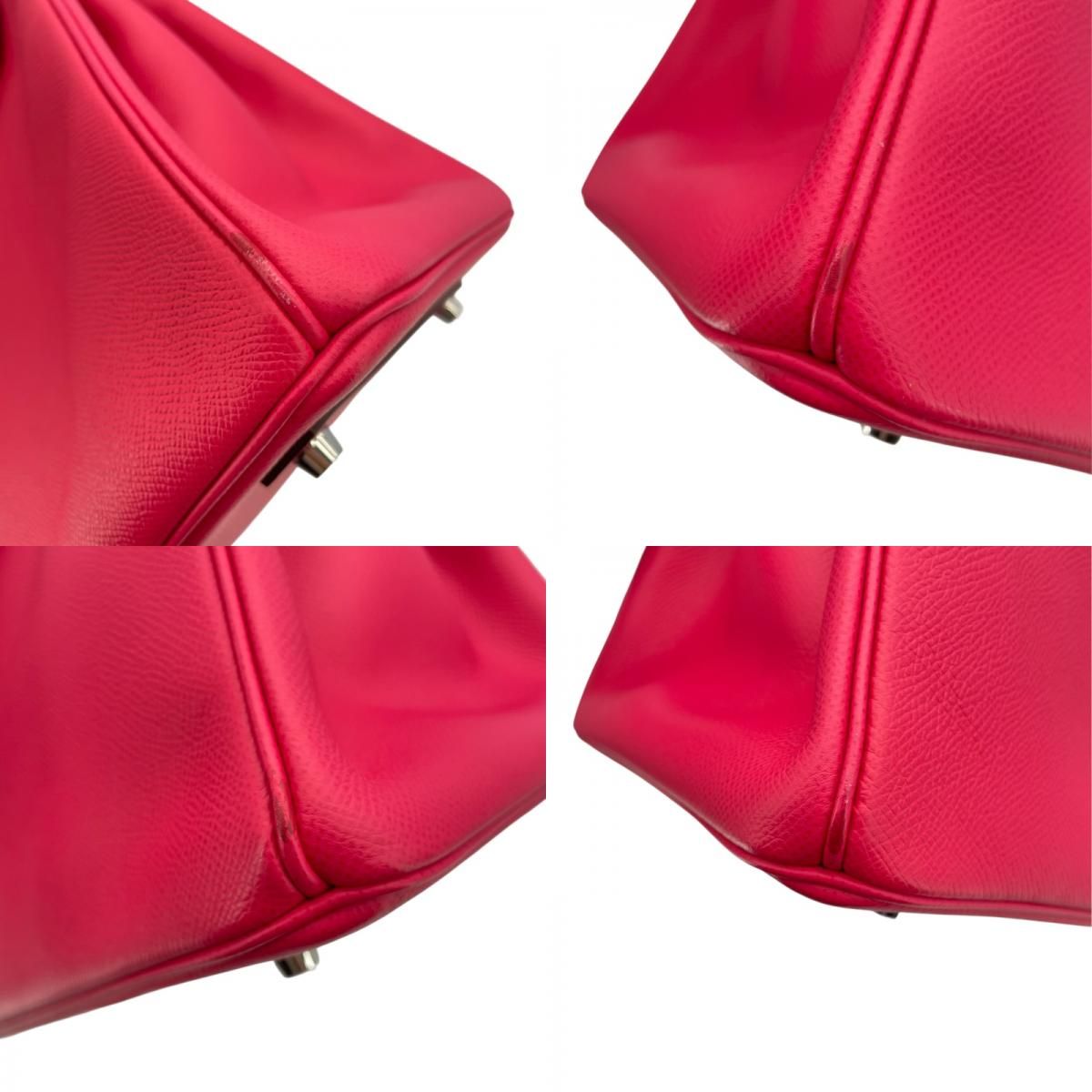 HERMES Birkin 35 D Stamp Rose Extreme with Silver Hardware