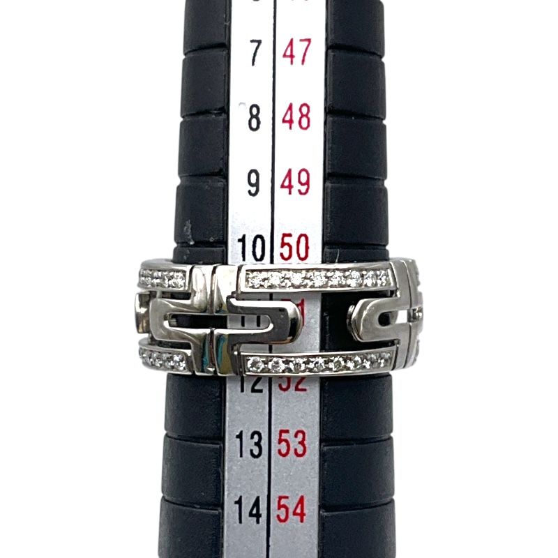 BVLGARI Open Parentesi Diamond Ring in K18 White Gold