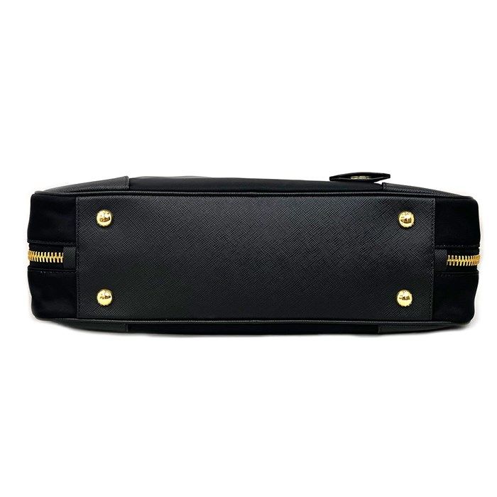 PRADA Re-Edition 1978 Large Tote Bag in Black Nylon & Saffiano Leather