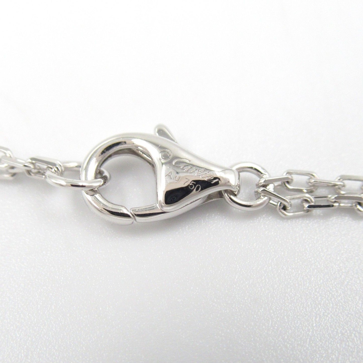 CARTIER Love Circle Necklace in K18WG with Diamonds