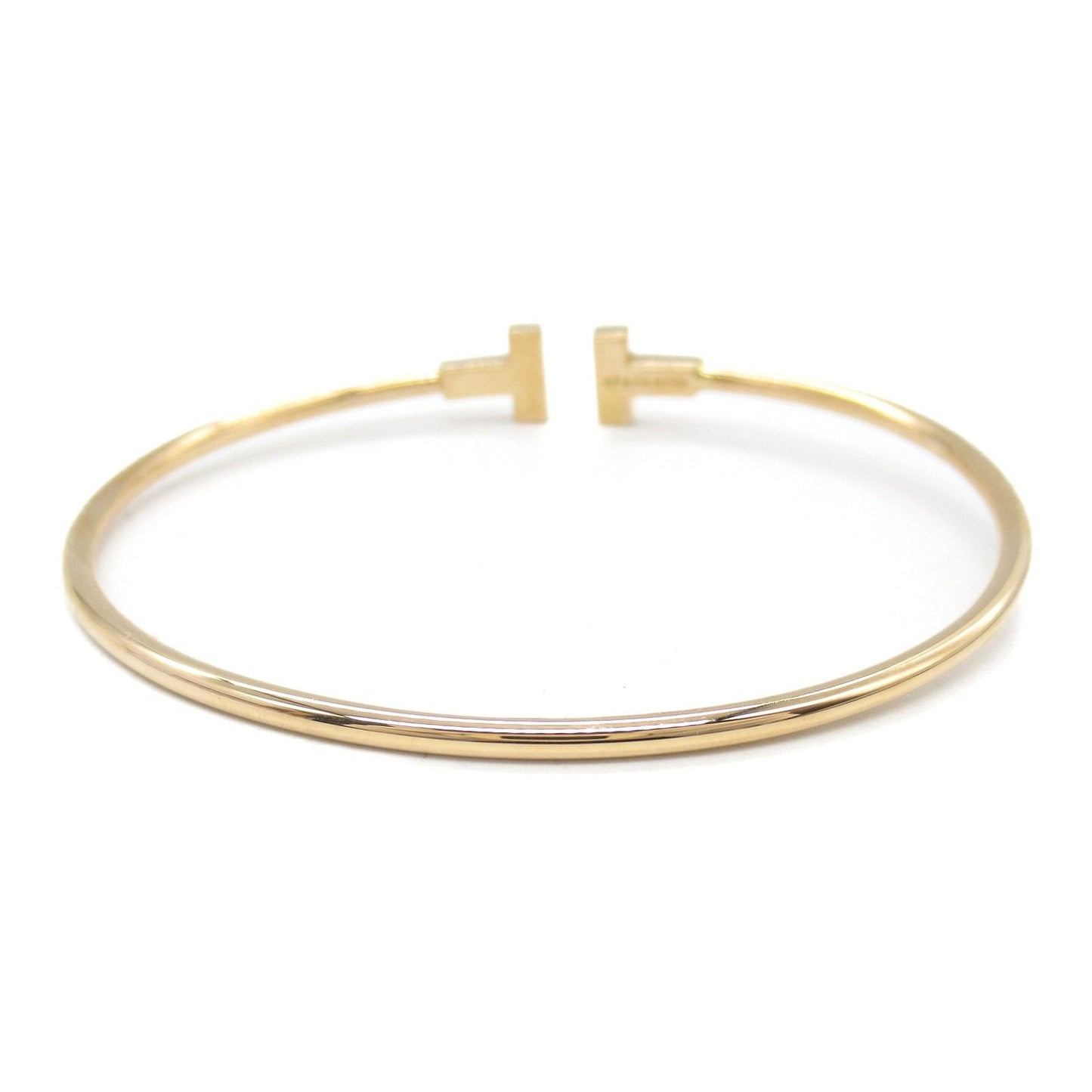 TIFFANY & CO T Wire Bracelet in K18PG Pink Gold - 15cm