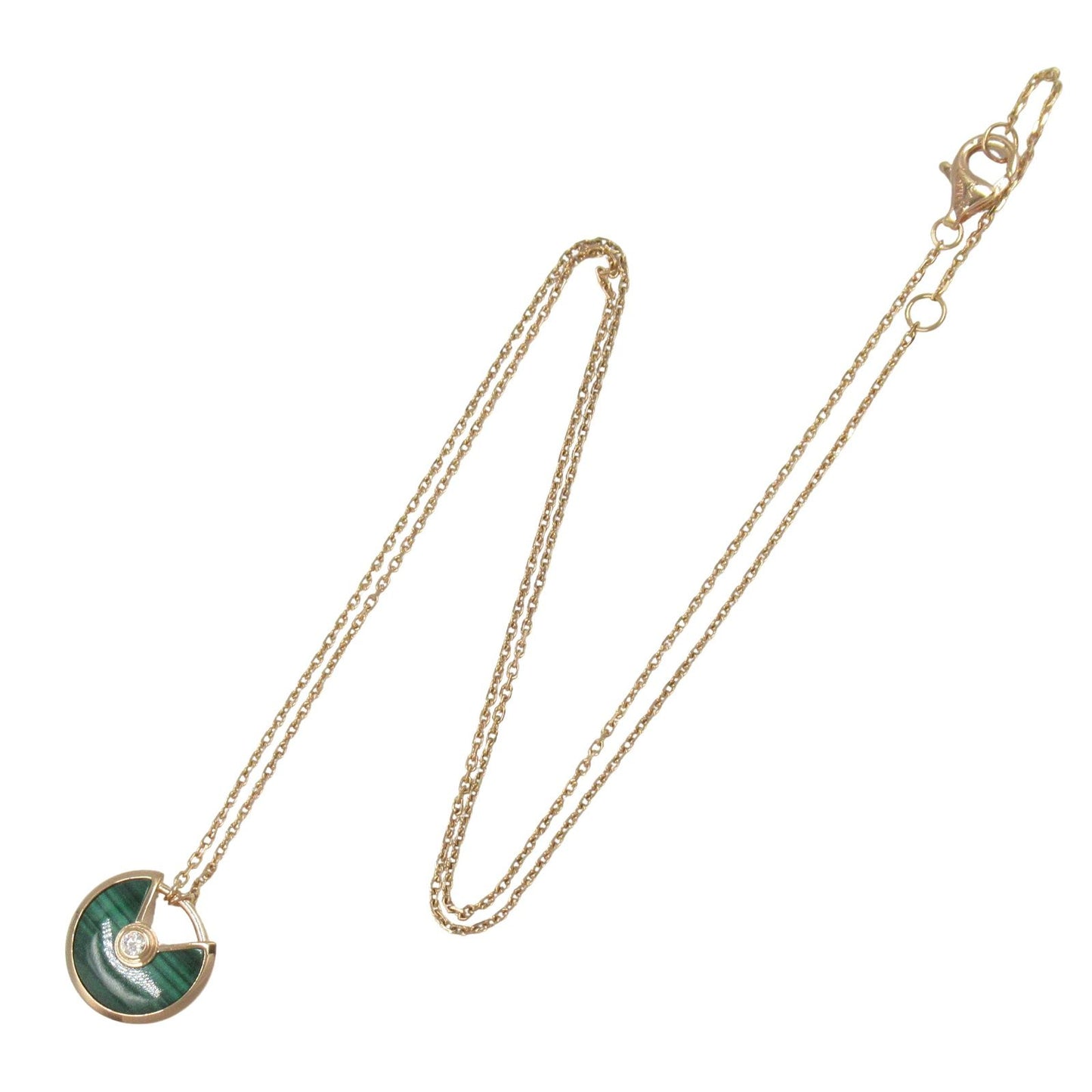 CARTIER Amulet Necklace with Malachite in 18K Pink Gold
