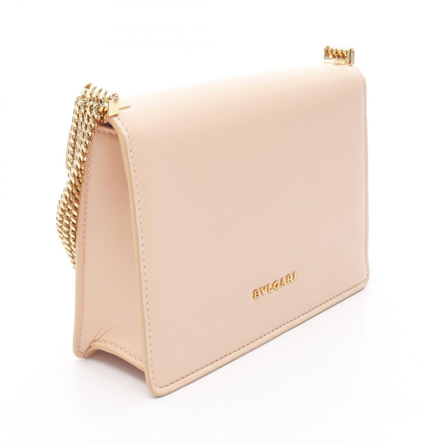 BVLGARI Serpenti Forever Chain Shoulder Bag in Baby Pink Leather