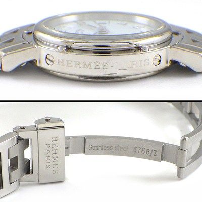 HERMES Clipper CL4.210 White Dial Quartz Watch - Timeless Elegance