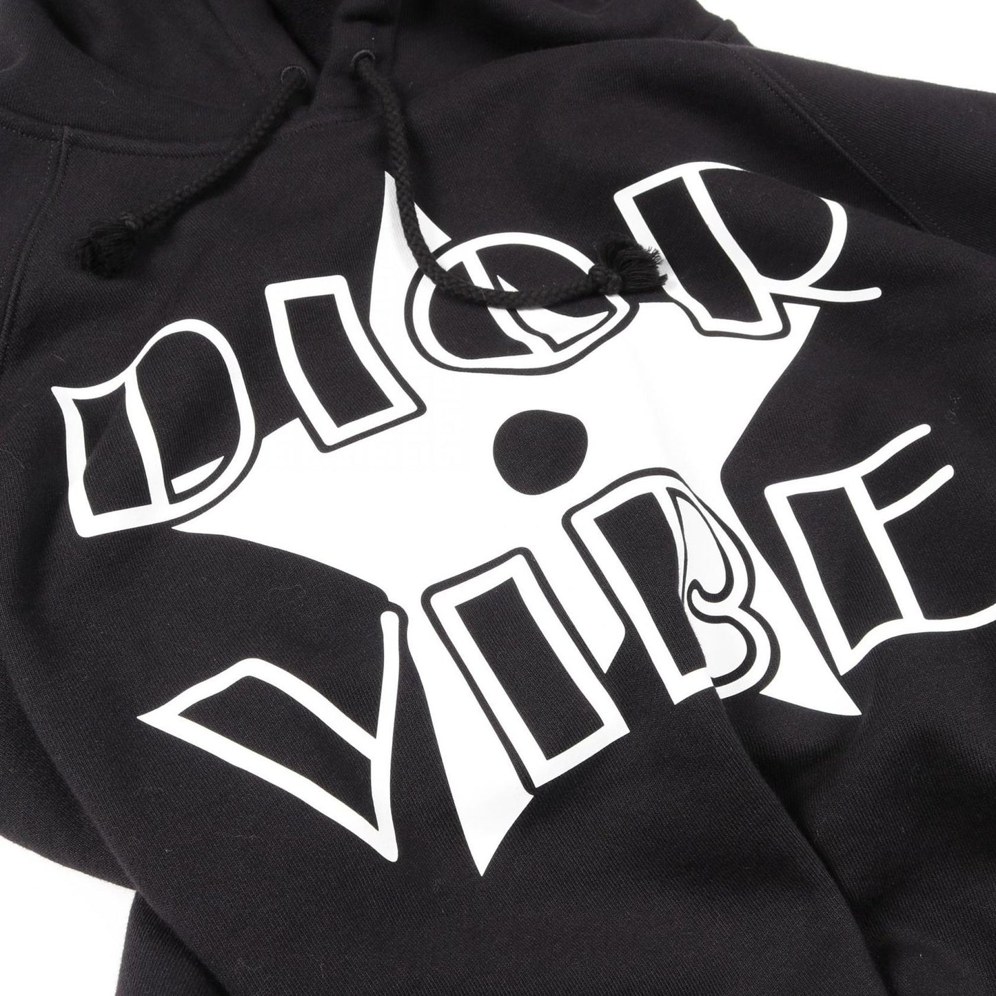 Dior VIBE Short Sleeve Hoodie - Elegant Black & White Cotton