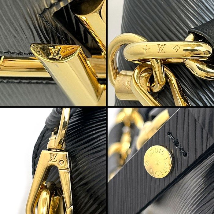 Louis Vuitton Twist MM Handbag in Black Epi Leather with Gold Hardware