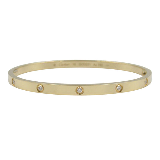 CARTIER Love Bracelet SM 10PD in 18K Yellow Gold with Diamonds
