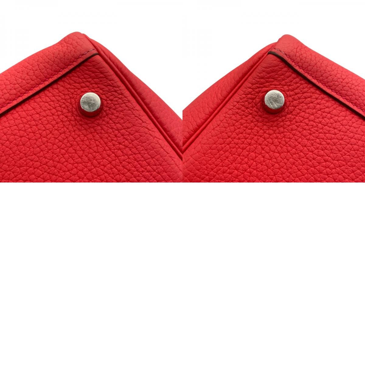 HERMES Lindy 26 Rouge Coo with Silver Hardware - Exquisite Craftsmanship