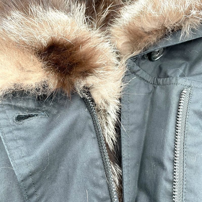 Woolrich Fur Liner Down Coat - Black Cotton, Women's M