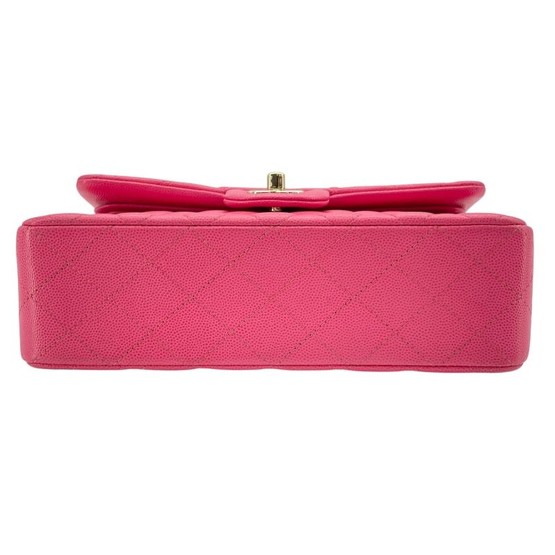 CHANEL Matelassé 25 Pink Caviar Skin Shoulder Bag with Gold Hardware