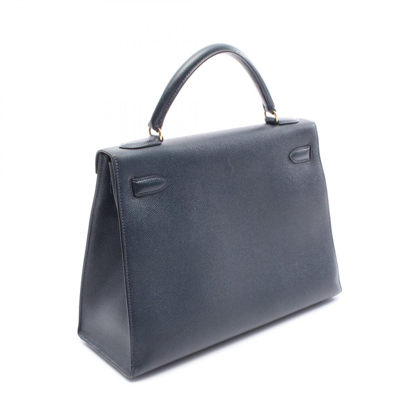 HERMES Kelly 32 Handbag in Blue Marine - Timeless Elegance