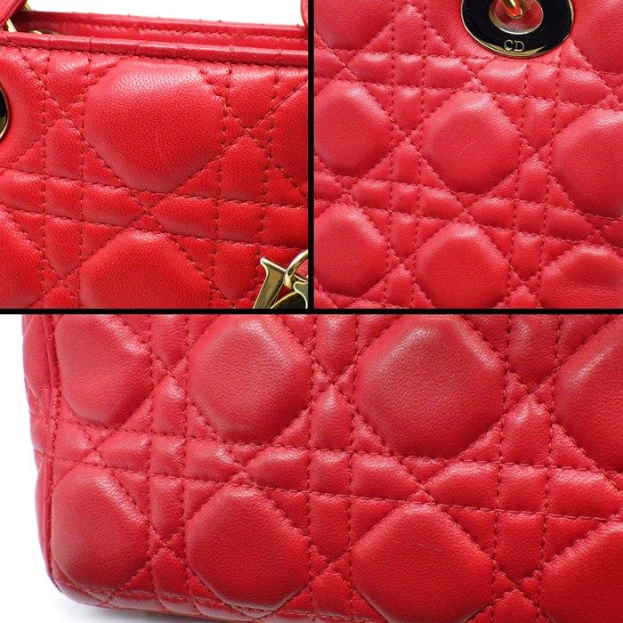 Dior Lady Dior MY ABC Small Handbag in Red Cannage Lambskin