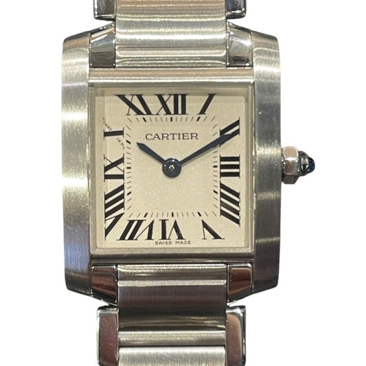 Cartier Tank Française SM W51008Q3 Ivory Dial Quartz Ladies Watch