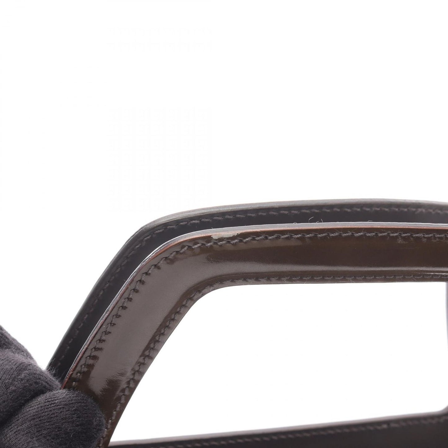 Salvatore Ferragamo Olive Enamel Handbag - Timeless Elegance