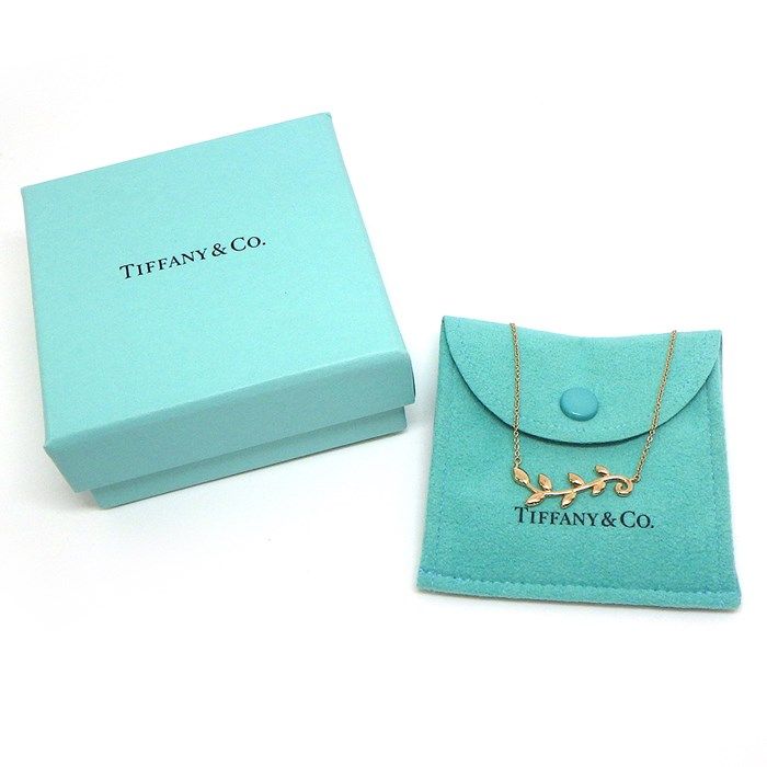 Tiffany & Co. Olive Leaf Vine Necklace in K18 Pink Gold