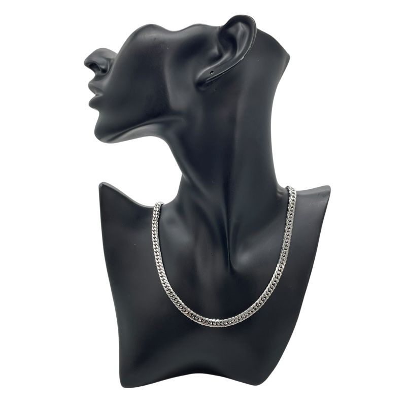 Exquisite 6-Sided Double Kihé Necklace in Pt850 Silver