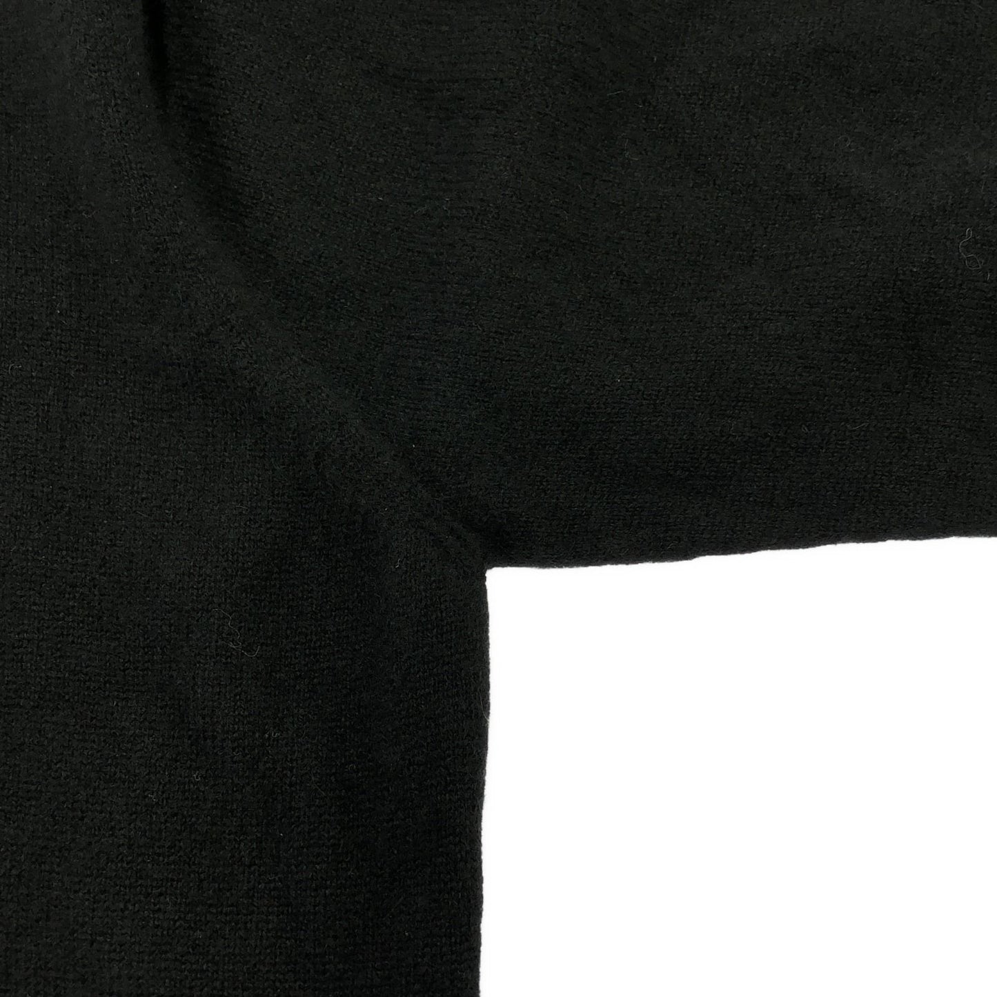 HERMES Black Cashmere Half-Zip Knit Sweater - Size S