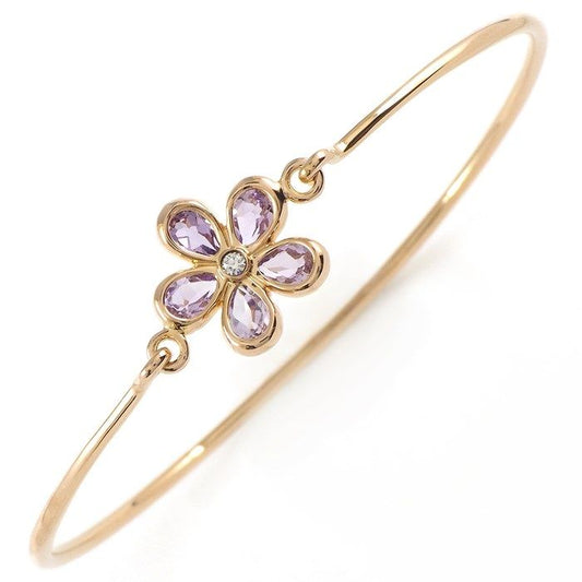Tiffany & Co. Garden Flower Bangle with Amethyst & Diamond