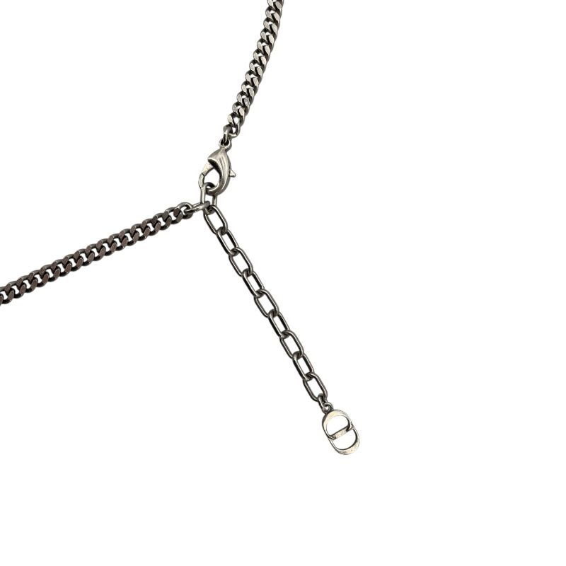 Christian Dior CD Couture Silver Plate Pendant Necklace