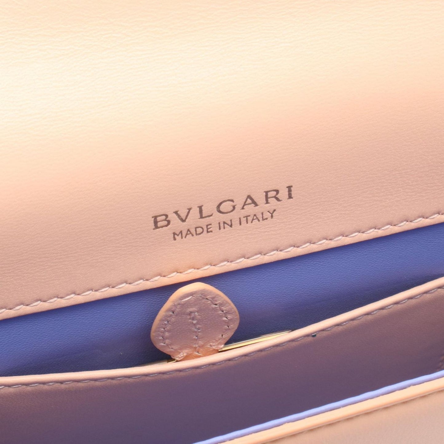 BVLGARI Serpenti Forever Coral Pink Leather Shoulder Bag