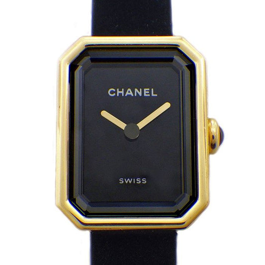 CHANEL Première Ribbon H6125 Black Dial Titanium & K18YG Watch