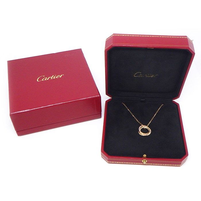 Cartier Trinity Necklace with Pink Sapphire in 18K Rose Gold
