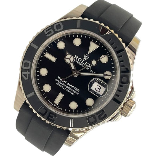 ROLEX Yacht-Master 42 226659 Black K18WG/Rubber Strap Automatic Watch