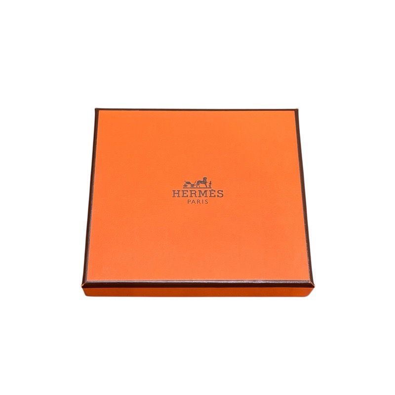 HERMES Bastia W刻 Beige Malfa Evercolor Unisex Coin Case