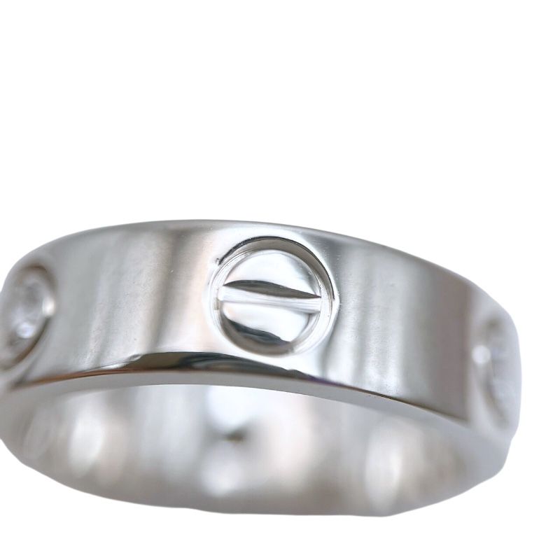 Cartier Love Ring in K18 White Gold with Diamonds - Size 50