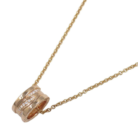 BVLGARI B-zero1 Pavé Diamond Necklace in 18K Pink Gold