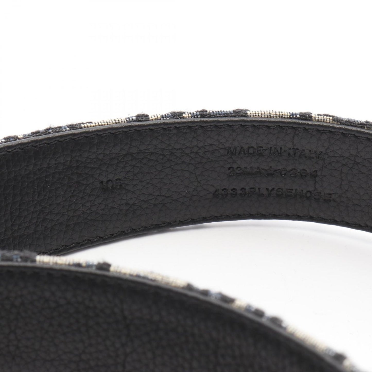 Dior Oblique Jacquard Canvas & Leather Belt - Navy - New