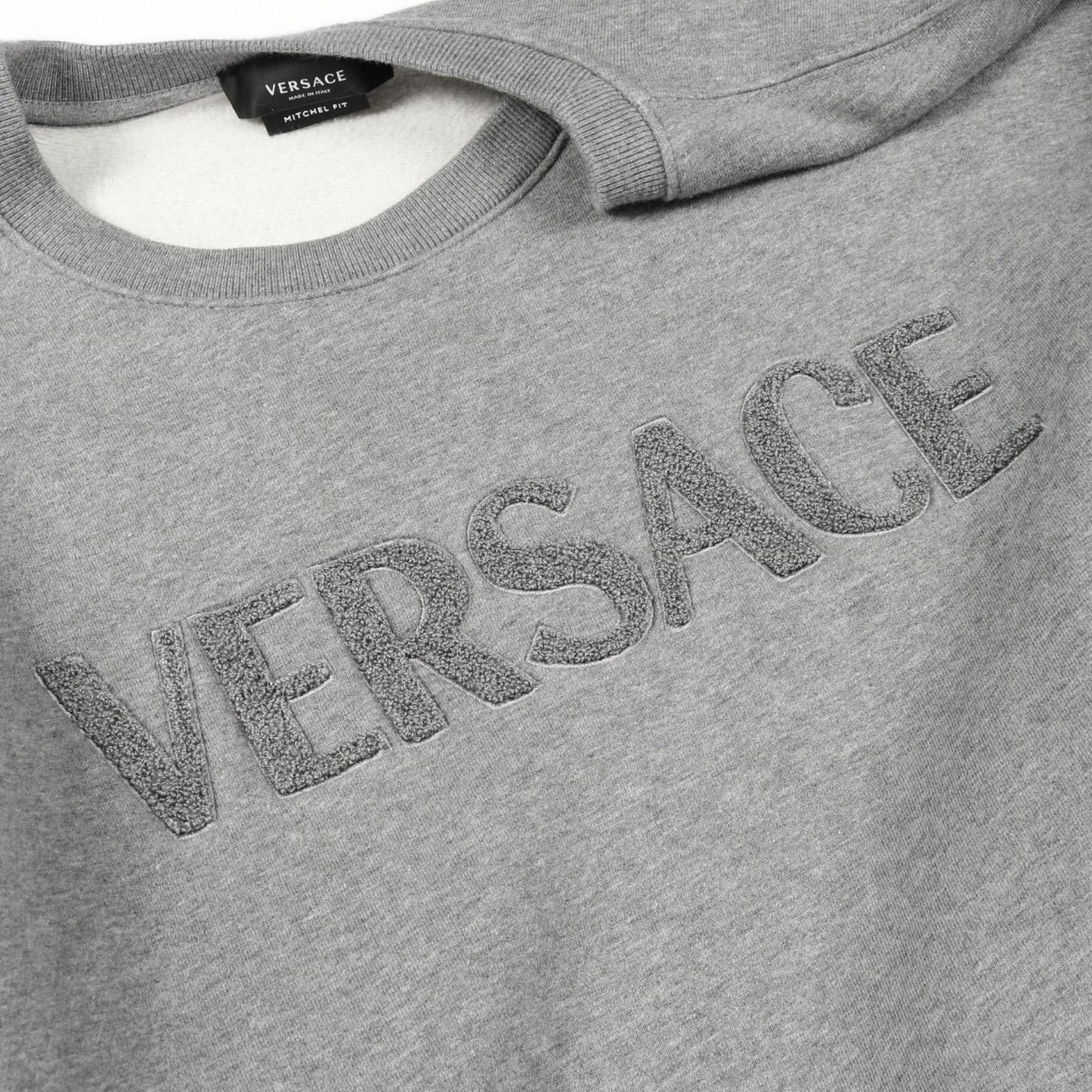 Versace Michel Fit Logo Sweatshirt - Exquisite Gray Cotton
