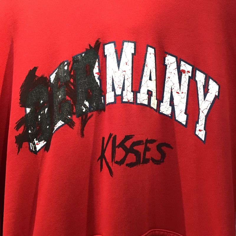 Balenciaga Oversized Distressed Sweatshirt in Red - Exclusive Edition
