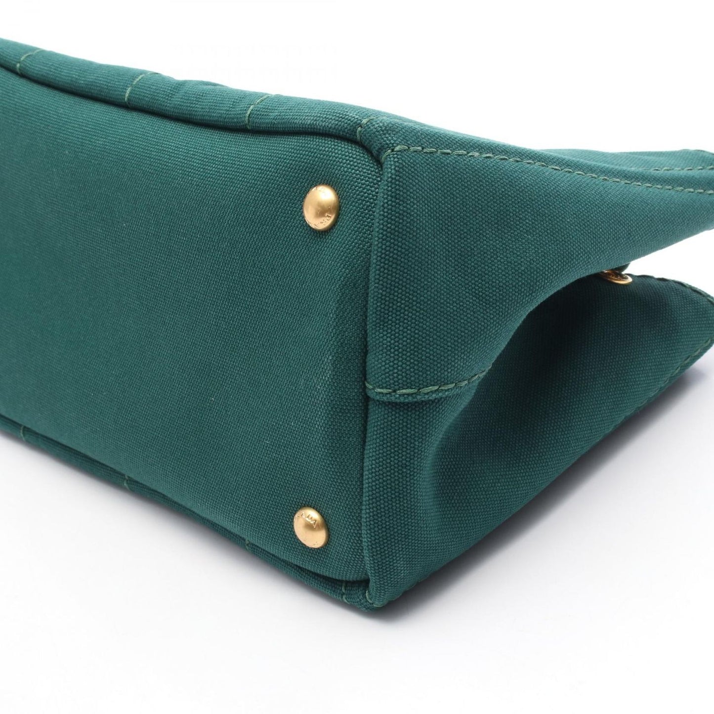 PRADA Canapa Green Canvas Tote Bag - Timeless Elegance