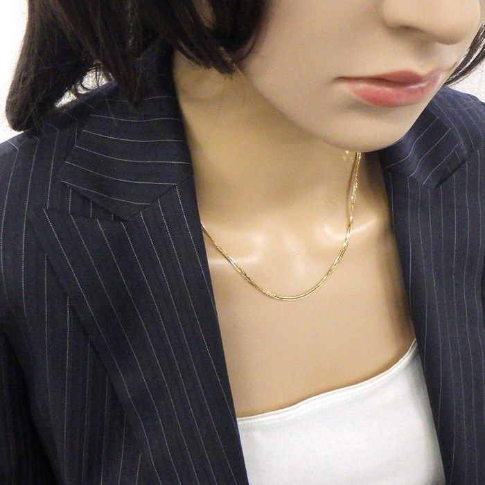 K18YG Double Link Chain Necklace - Exquisite Craftsmanship