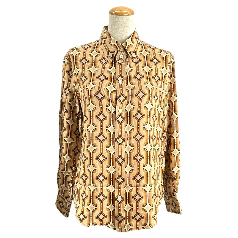 CELINE Chain Print Silk Blouse - Multicolor Elegance