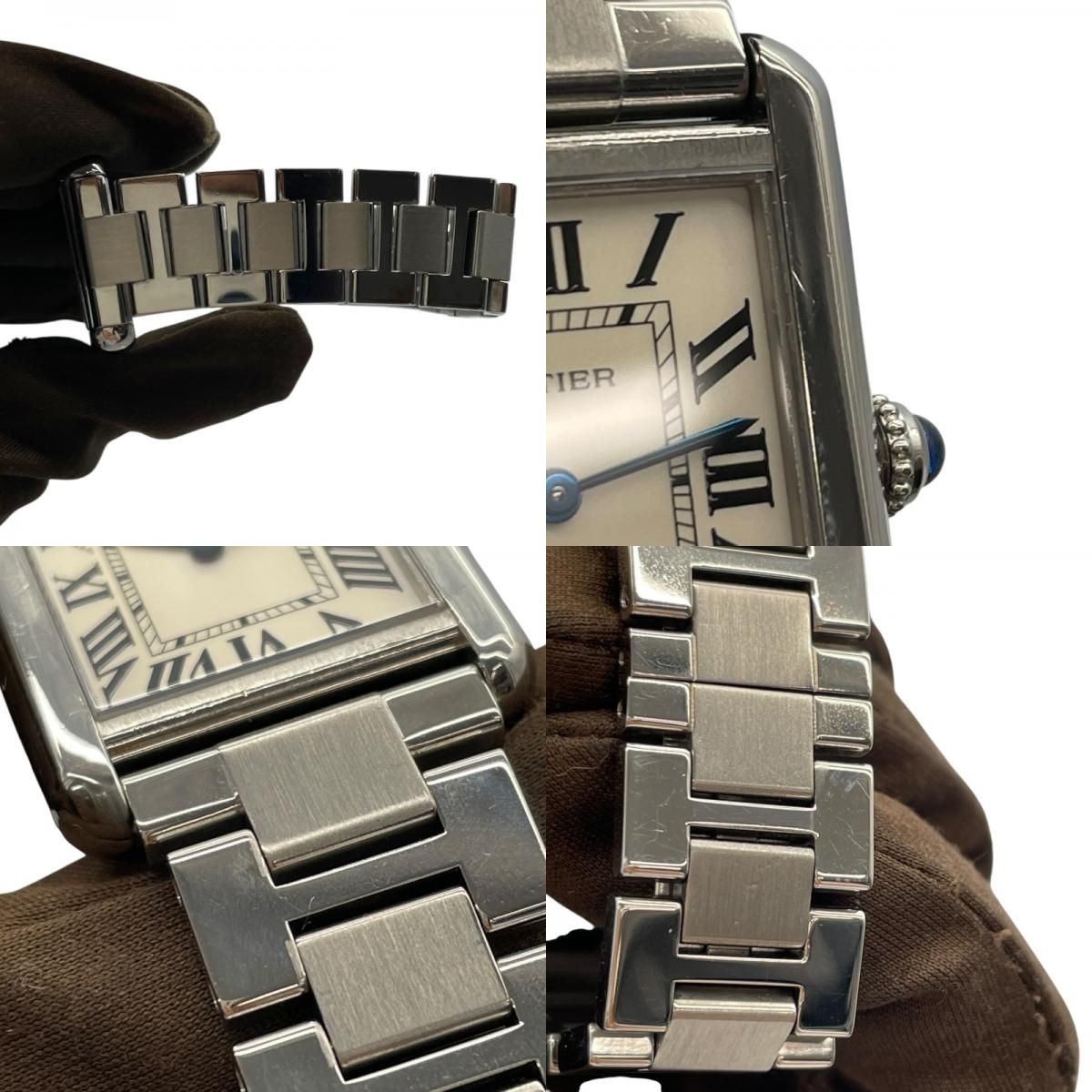 Cartier Tank Solo SM W5200013 White SS Quartz Ladies Watch
