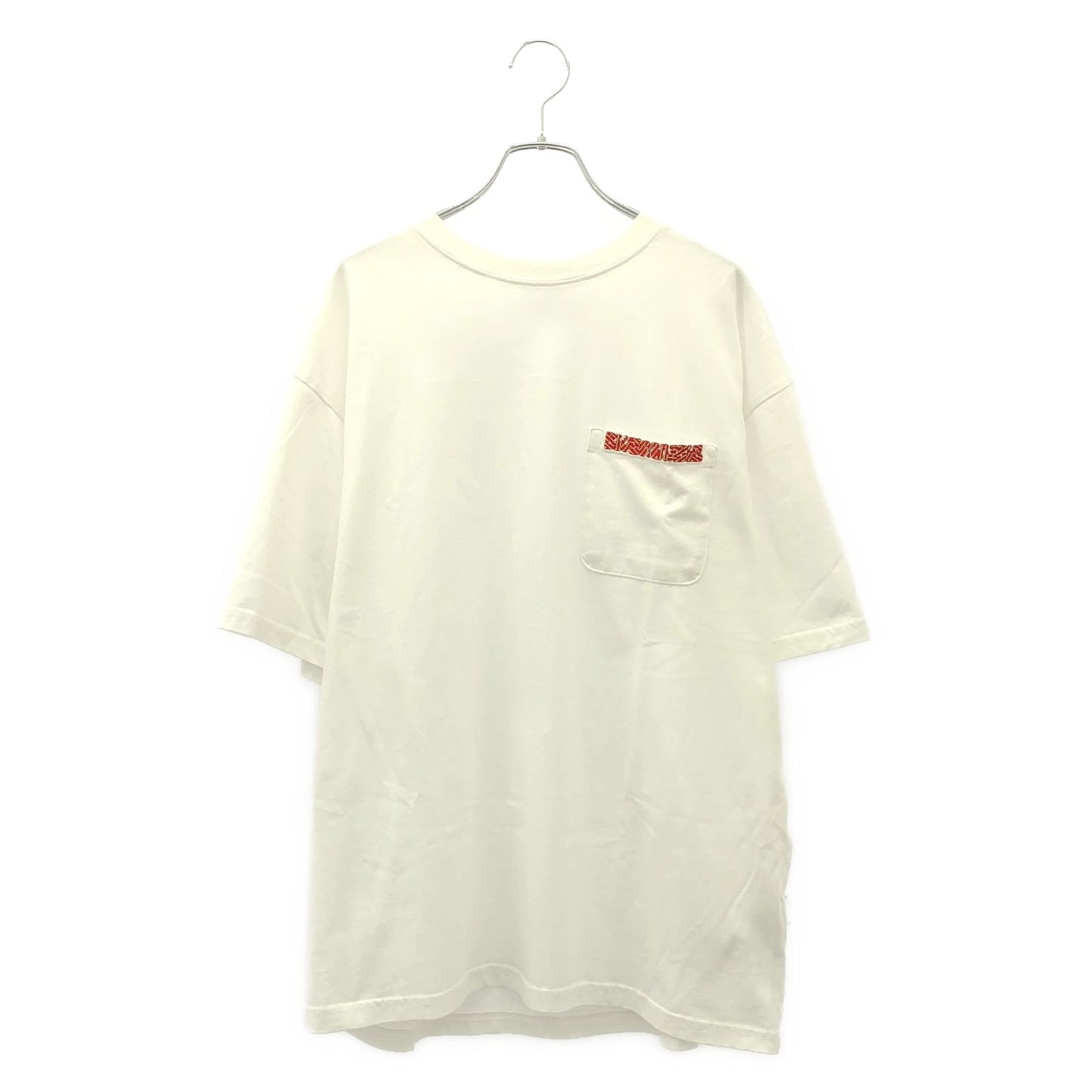 BLUE MARBLE White Cotton Pocket T-Shirt - Size S