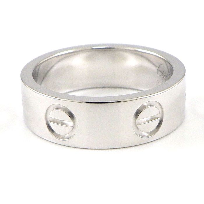 Cartier Love Ring Classic Model MM in K18 White Gold - Size 9