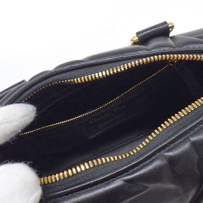 Dior Groove 20 Small Handbag in Black Graphic Cannage Calfskin