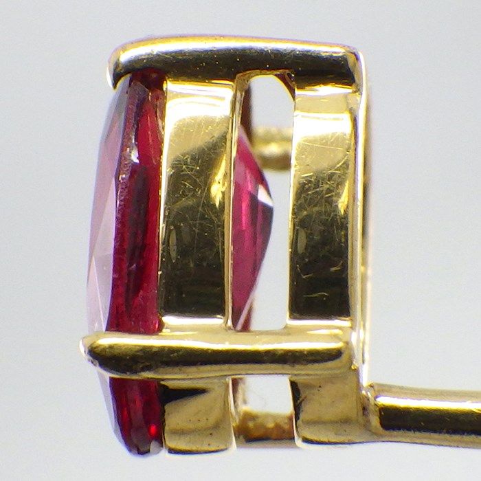 Tiffany & Co. Oval Cut Ruby Earrings in 18K Yellow Gold