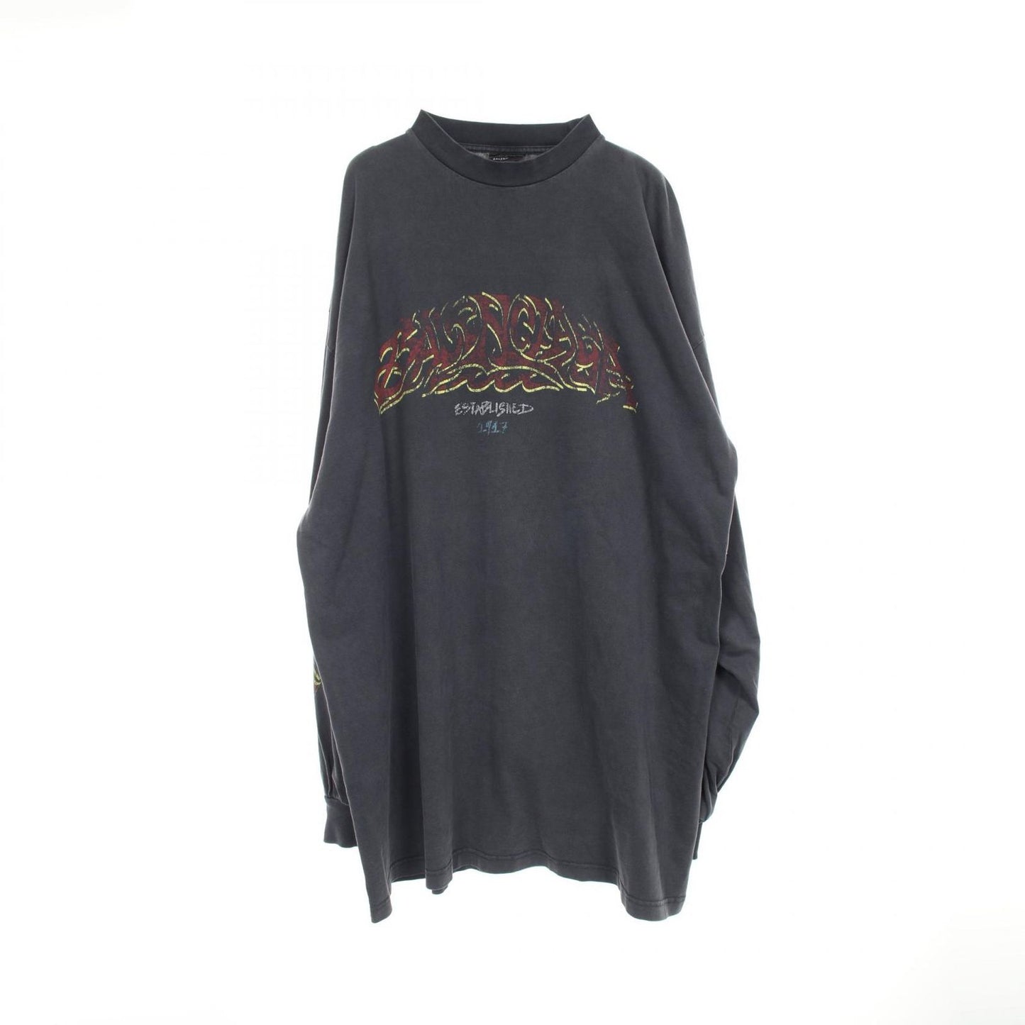 BALENCIAGA Offshore Cotton T-Shirt - Unisex - Gray - Size A